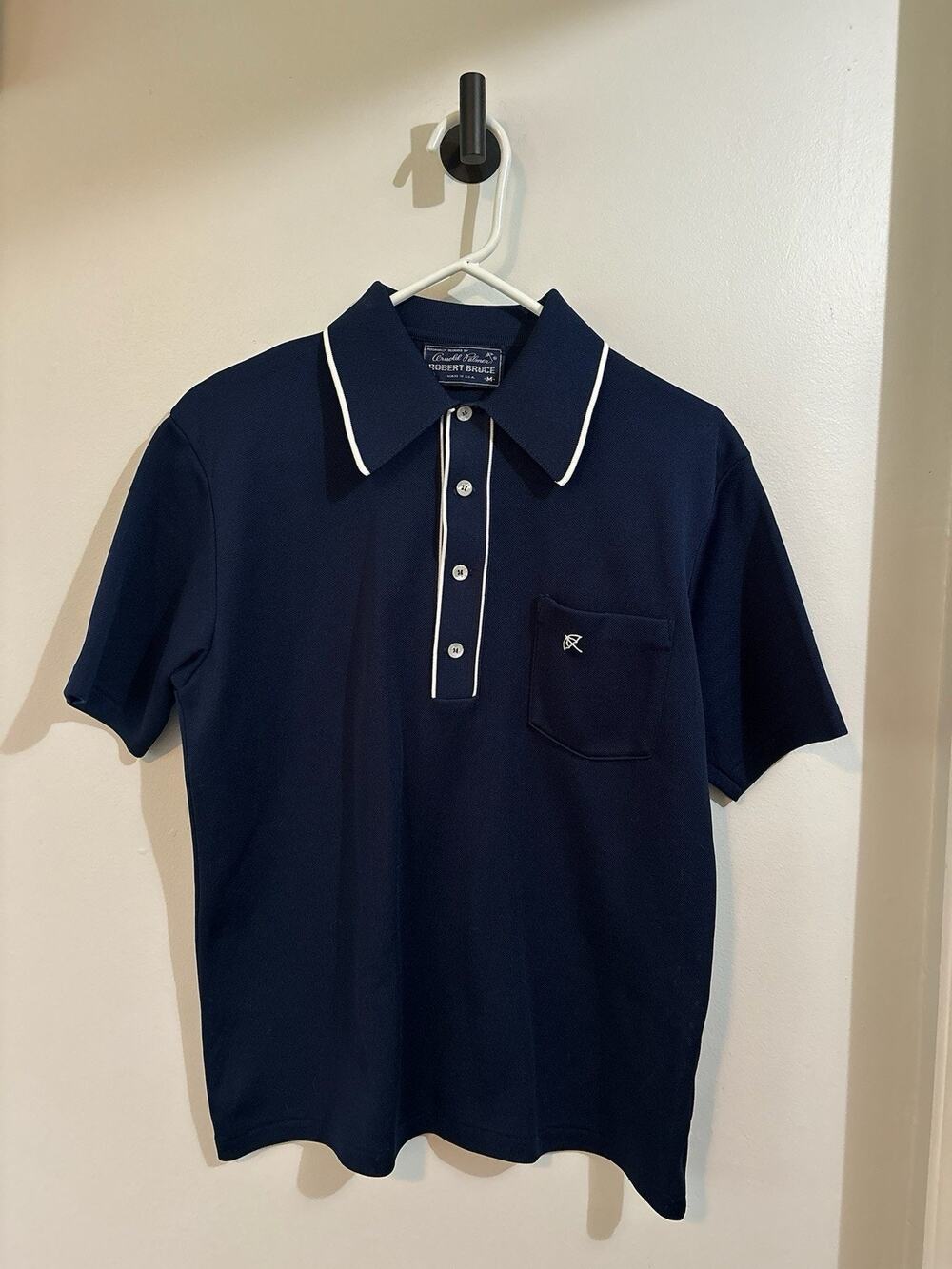 Arnold Palmer Men’s Medium Vintage Golf Polo Shirt, Blue